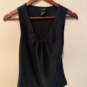 Express Women's Elegant Black V-Neck Blouse
